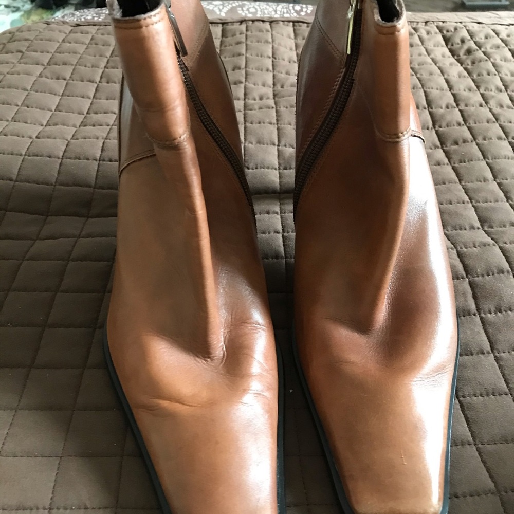 Rust color ankle boots